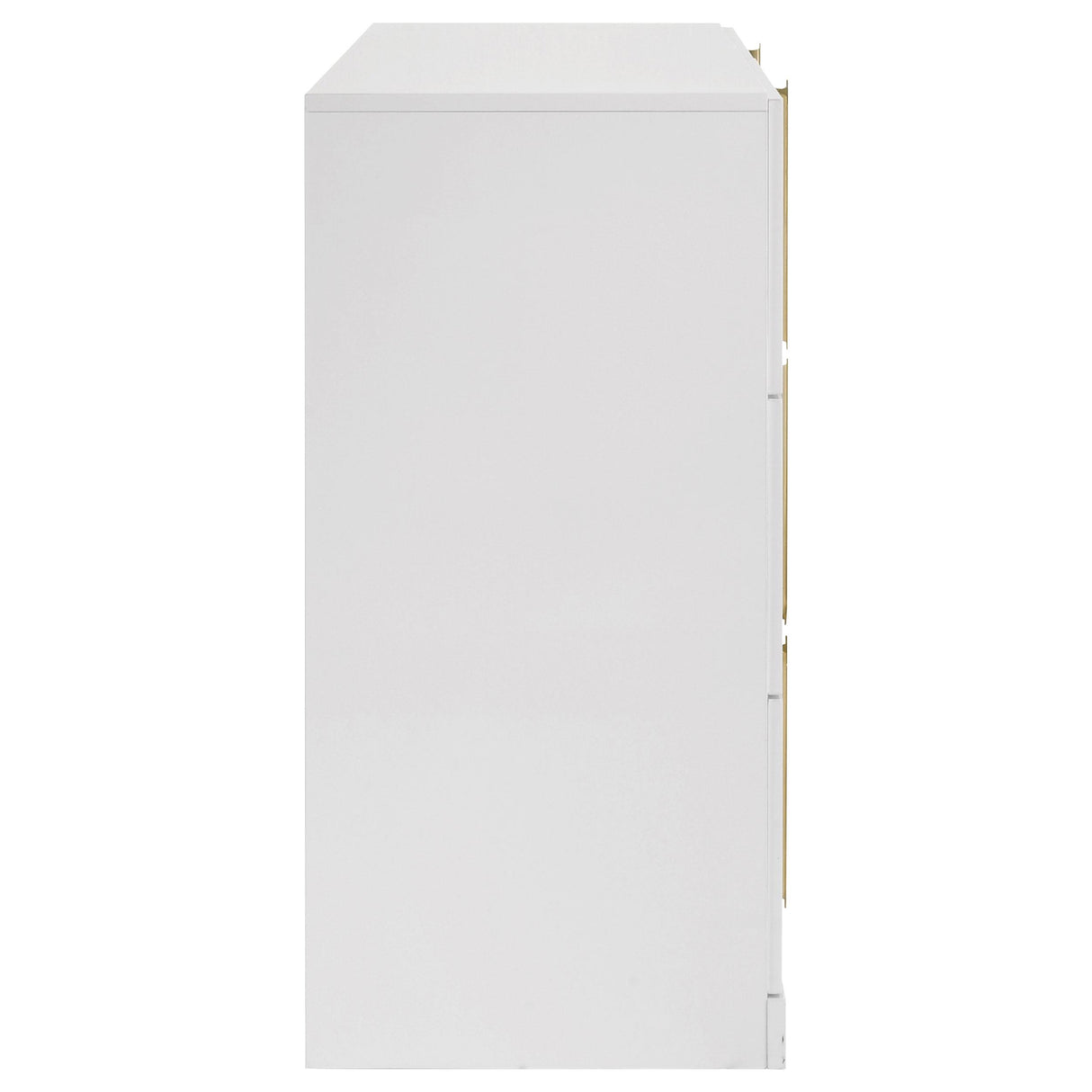Ines White High Gloss 6-Drawer Bedroom Dresser Cabinet from Coaster - Luna Furniture