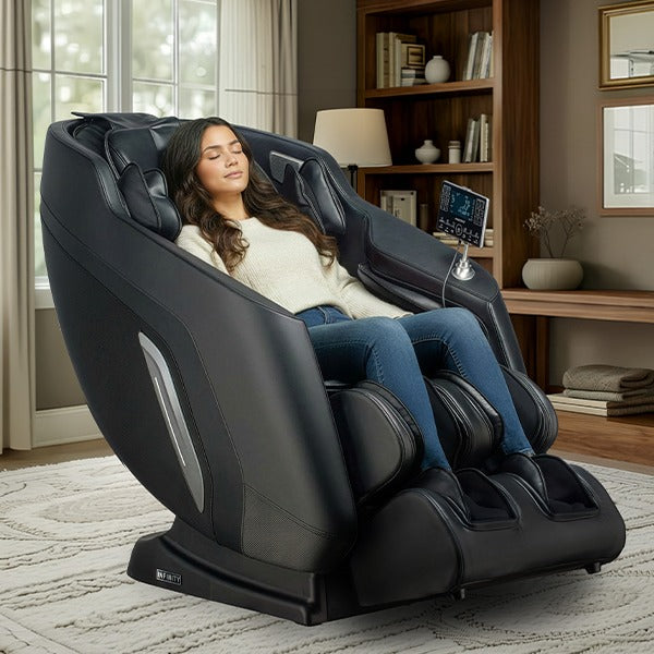 Zenara Massage Chair - Black/Black from Infinity - Luna Furniture