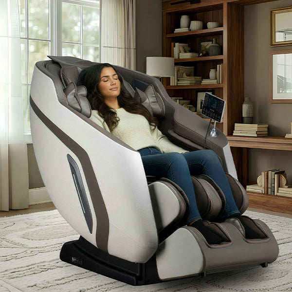 Zenara Massage Chair - Greige/Beige from Infinity - Luna Furniture