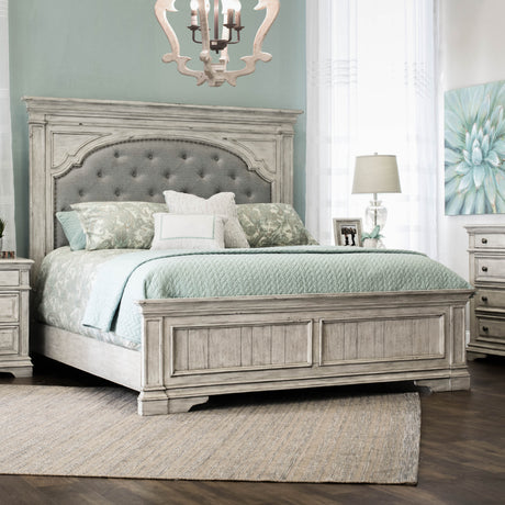 Highland Park King Bed, Cathedral White from Steve Silver - Luna Furniture