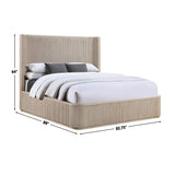 Henry Reeded King Bed, Tan Finish from Steve Silver - Luna Furniture
