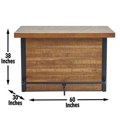 Tyler Chestnut/Black 38-inch Counter Bar from Steve Silver - Luna Furniture