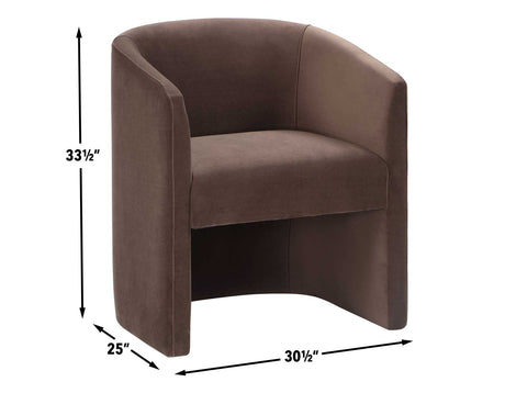 Iris Cocoa Upholstered Chair from Steve Silver - Luna Furniture