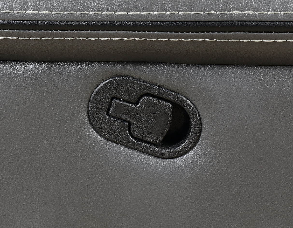 Isabella Gray Manual Reclining Console Loveseat from Steve Silver - Luna Furniture