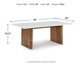 Isanti Coffee Table with 1 End Table in Light Brown/White from Ashley - Luna Furniture