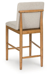 Isanti Light Brown Counter Height Barstool (Set of 2), Set of 2 from Ashley - Luna Furniture