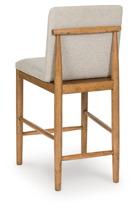 Isanti Light Brown Counter Height Barstool (Set of 2), Set of 2 from Ashley - Luna Furniture