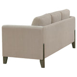 Islington Taupe 2-Piece Upholstered Panel Arm Living Room Set from Coaster - Luna Furniture