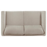 Islington Taupe 2-Piece Upholstered Panel Arm Living Room Set from Coaster - Luna Furniture