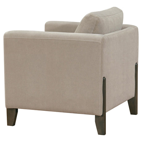 Islington Taupe 3-Piece Upholstered Panel Arm Living Room Set from Coaster - Luna Furniture