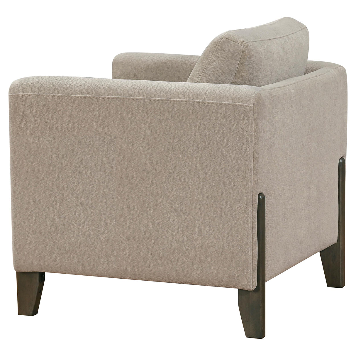 Islington Taupe Fabric Upholstered Panel Arm Accent Chair from Coaster - Luna Furniture