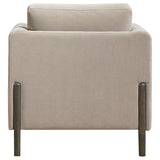 Islington Taupe Fabric Upholstered Panel Arm Accent Chair from Coaster - Luna Furniture