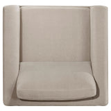 Islington Taupe Fabric Upholstered Panel Arm Accent Chair from Coaster - Luna Furniture