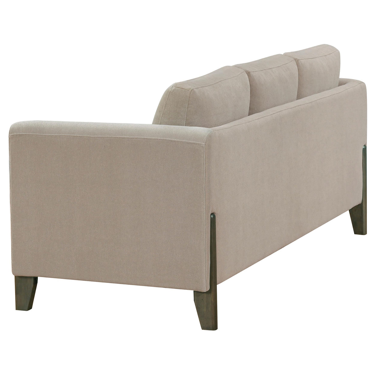 Islington Taupe Fabric Upholstered Panel Arm Sofa from Coaster - Luna Furniture
