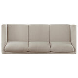 Islington Taupe Fabric Upholstered Panel Arm Sofa from Coaster - Luna Furniture