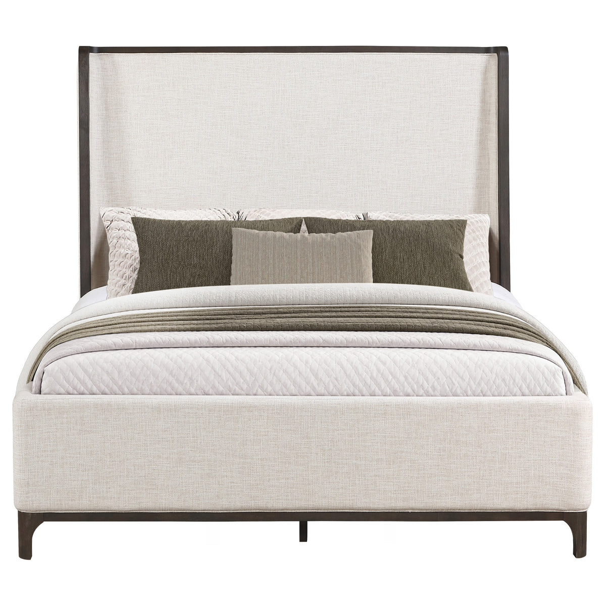 Verona Cream Upholstered Queen Bed from Steve Silver - Luna Furniture