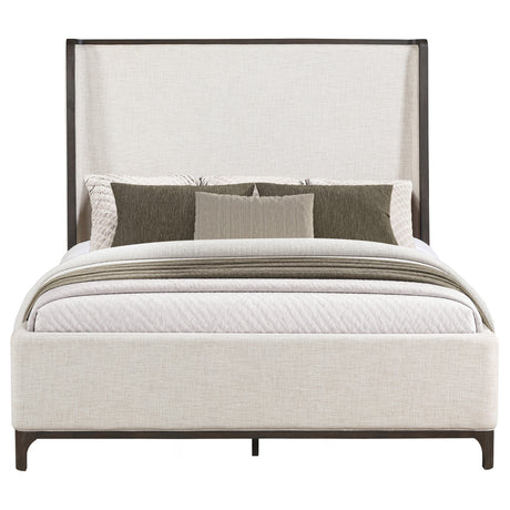 Verona Cream Upholstered Queen Bed from Steve Silver - Luna Furniture