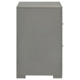 Ives Gray High Gloss 2-Drawer Nightstand from Coaster - Luna Furniture