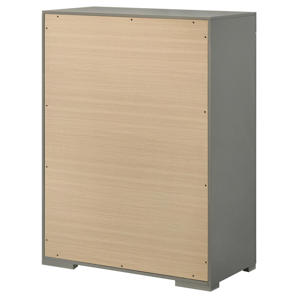 Ives Gray High Gloss 5-Drawer Bedroom Chest from Coaster - Luna Furniture