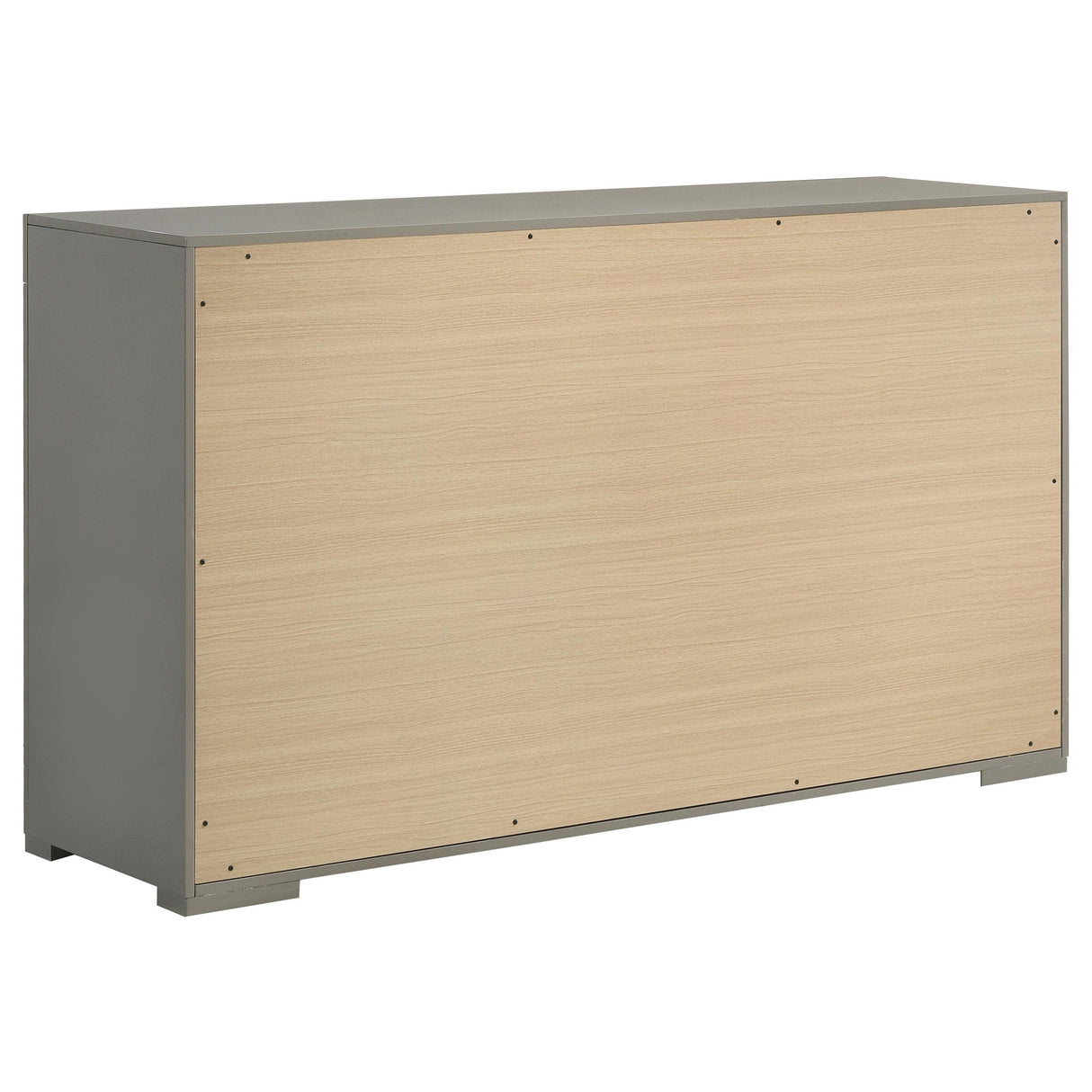 Ives Gray High Gloss 6-Drawer Dresser from Coaster - Luna Furniture