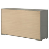 Ives Gray High Gloss 6-Drawer Dresser from Coaster - Luna Furniture