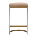 Cresta Counter Stool in Ivanhoe Toast, Brushed Gold from Essentials For Living - Luna Furniture