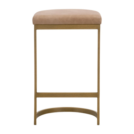 Cresta Counter Stool in Ivanhoe Toast, Brushed Gold from Essentials For Living - Luna Furniture