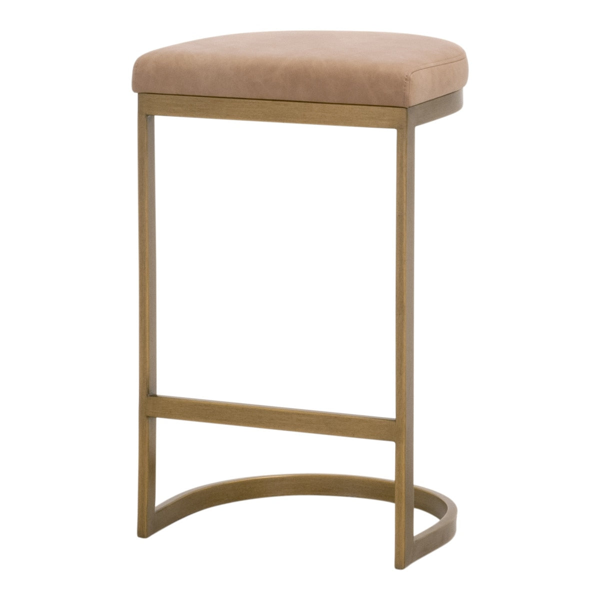 Cresta Counter Stool in Ivanhoe Toast, Brushed Gold from Essentials For Living - Luna Furniture