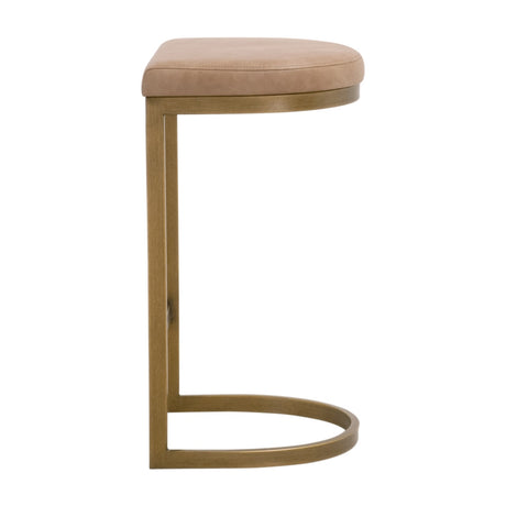 Cresta Counter Stool in Ivanhoe Toast, Brushed Gold from Essentials For Living - Luna Furniture