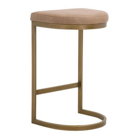 Cresta Counter Stool in Ivanhoe Toast, Brushed Gold from Essentials For Living - Luna Furniture