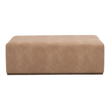 Dovetail Upholstered Coffee Table in Ivanhoe Toast, Burnished Brown Acacia from Essentials For Living - Luna Furniture