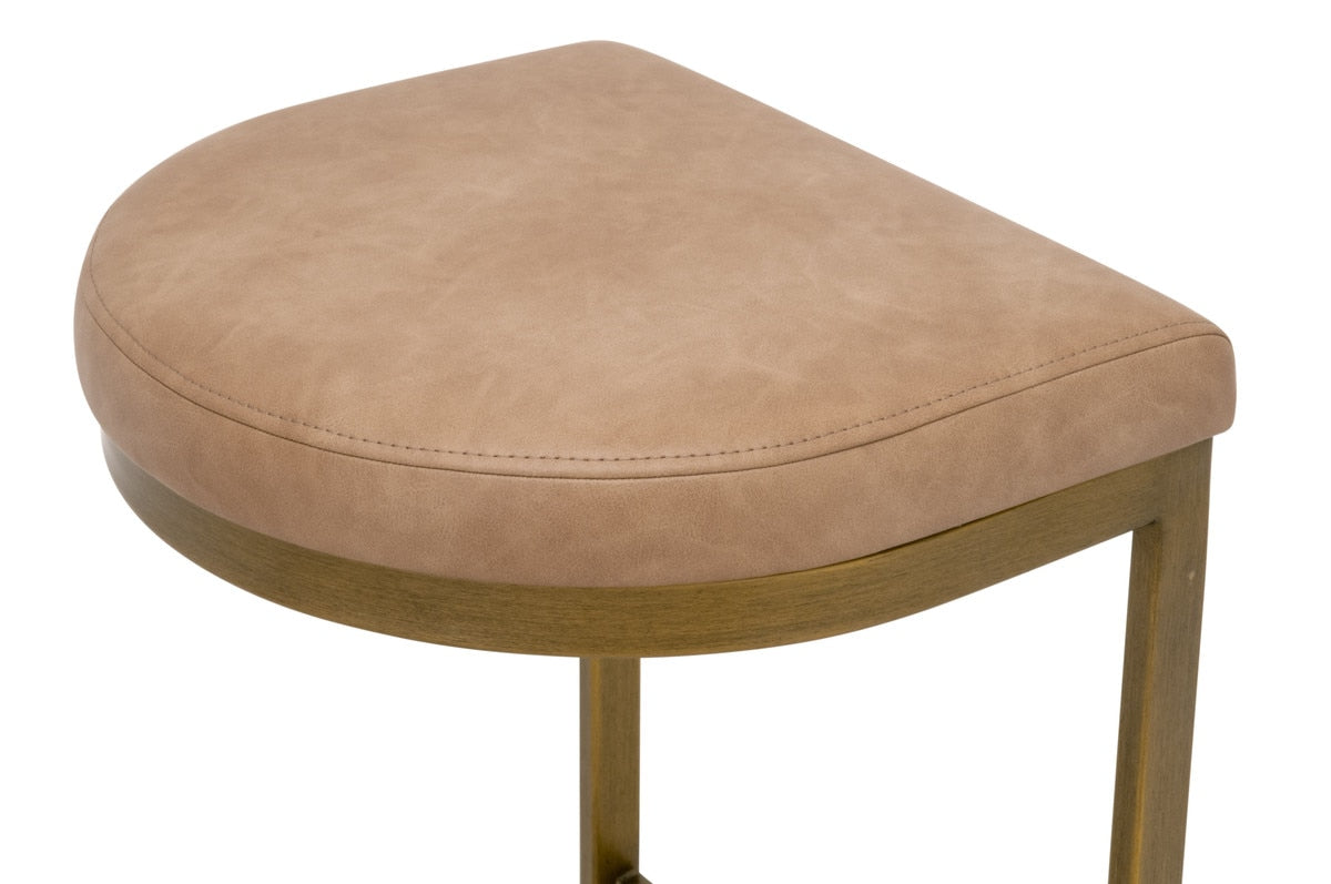 Cresta Counter Stool in Ivanhoe Toast, Brushed Gold from Essentials For Living - Luna Furniture