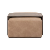 Dovetail Upholstered Coffee Table in Ivanhoe Toast, Burnished Brown Acacia from Essentials For Living - Luna Furniture