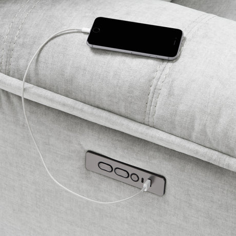 Olsen 3-Piece Dual-Power Zero-Gravity Modular Reclining Sofa, Silver from Steve Silver - Luna Furniture