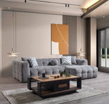 Ivy Gray Boucle RAF Sectional from Nova Furniture - Luna Furniture
