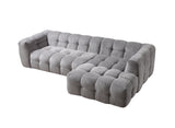 Ivy Gray Boucle RAF Sectional from Nova Furniture - Luna Furniture