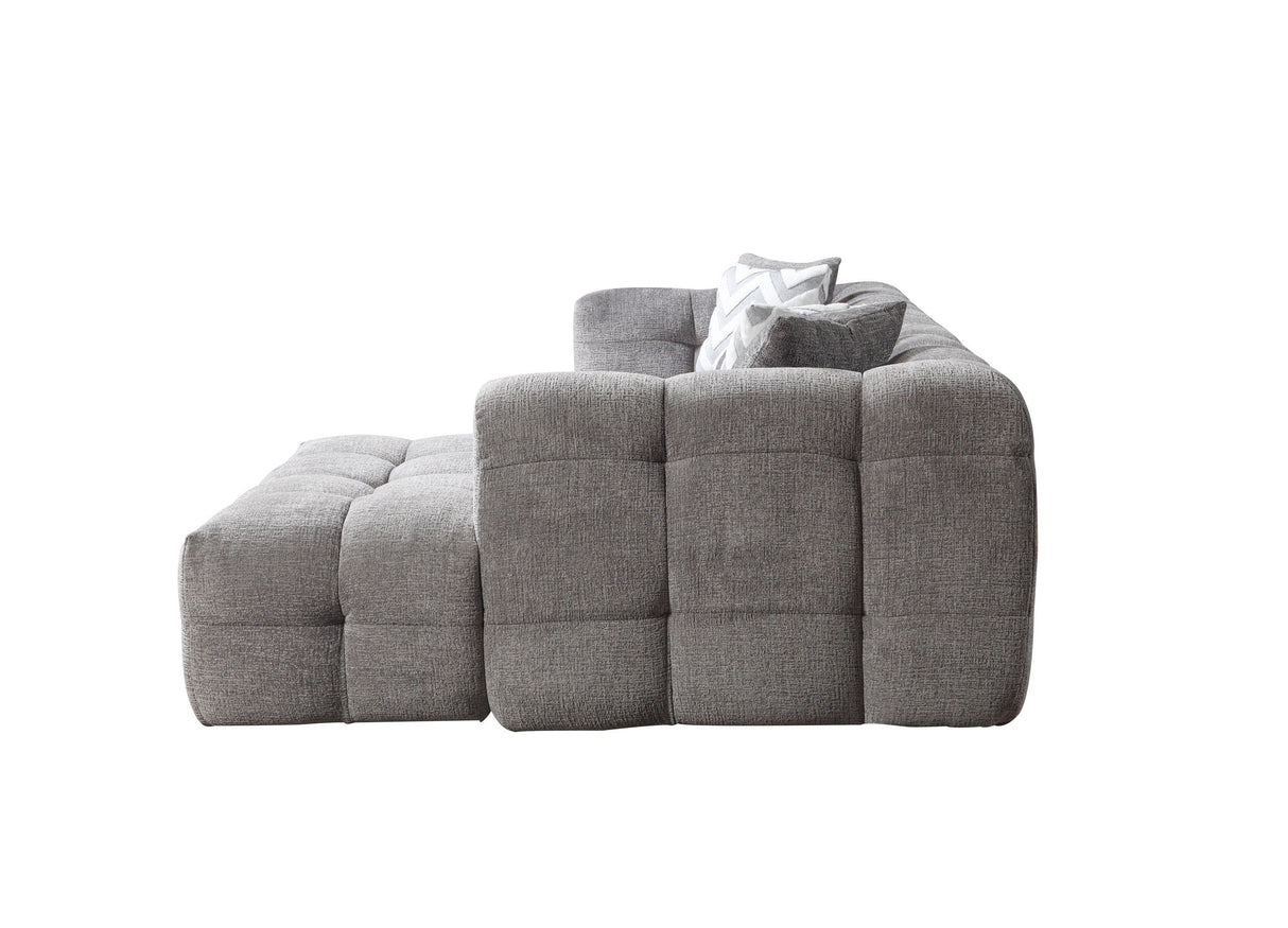 Ivy Gray Boucle RAF Sectional from Nova Furniture - Luna Furniture