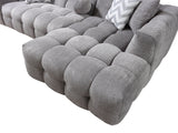 Ivy Gray Boucle RAF Sectional from Nova Furniture - Luna Furniture