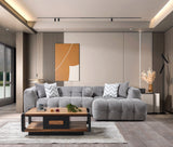 Ivy Gray Boucle RAF Sectional from Nova Furniture - Luna Furniture