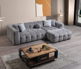 Ivy Gray Boucle RAF Sectional from Nova Furniture - Luna Furniture
