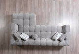 Ivy Gray Boucle RAF Sectional from Nova Furniture - Luna Furniture
