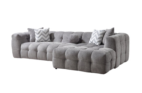 Ivy Gray Boucle RAF Sectional from Nova Furniture - Luna Furniture