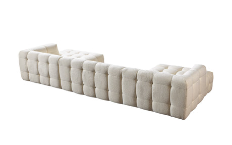 Ivy Ivory Boucle Double Chaise 146" Sectional from Nova Furniture - Luna Furniture