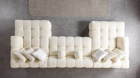 Ivy Ivory Boucle Double Chaise 146" Sectional from Nova Furniture - Luna Furniture