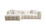 Ivy Ivory Boucle LAF Sectional from Nova Furniture - Luna Furniture