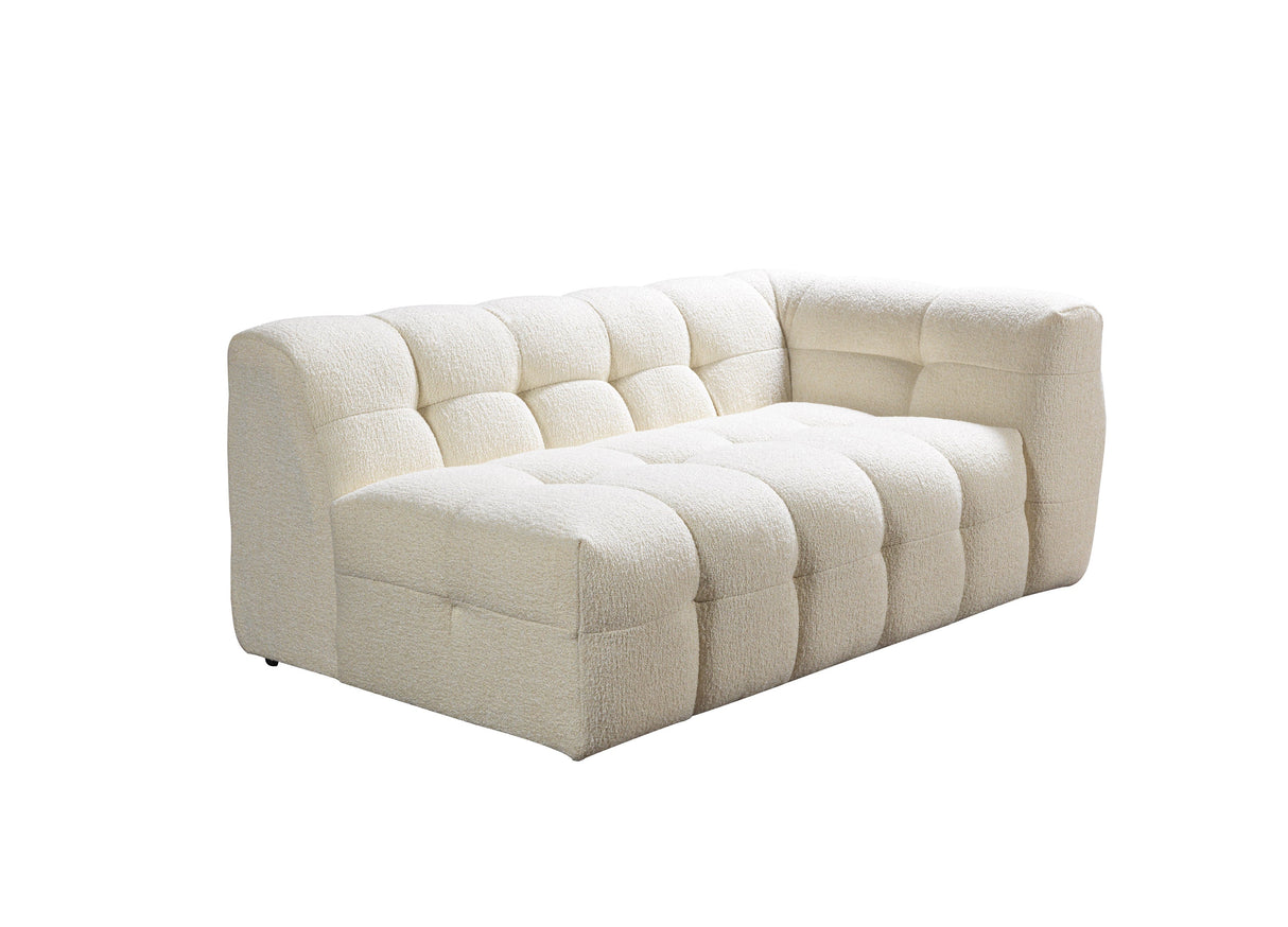 Ivy Ivory Boucle LAF Sectional from Nova Furniture - Luna Furniture
