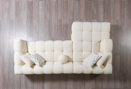Ivy Ivory Boucle LAF Sectional from Nova Furniture - Luna Furniture