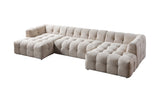 Ivy Sand Boucle Double Chaise 146" Sectional from Nova Furniture - Luna Furniture
