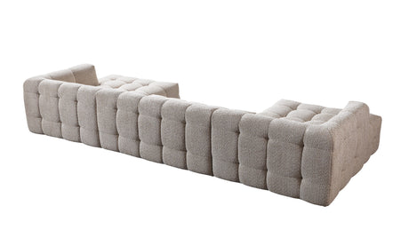 Ivy Sand Boucle Double Chaise 146" Sectional from Nova Furniture - Luna Furniture