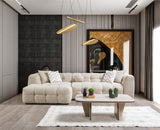 Ivy Sand Boucle LAF 110" Sectional from Nova Furniture - Luna Furniture